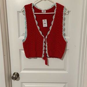 Cotton On Red and Blue Vest